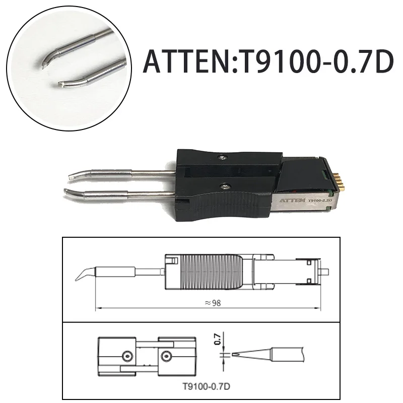 ATTEN ST-1509/9150/N9100 Soldering Iron Head Integrated Heating Core T9100 0.5I/1.0I/1.3D/2.2D/0301A/0601A Soldering Tweezers