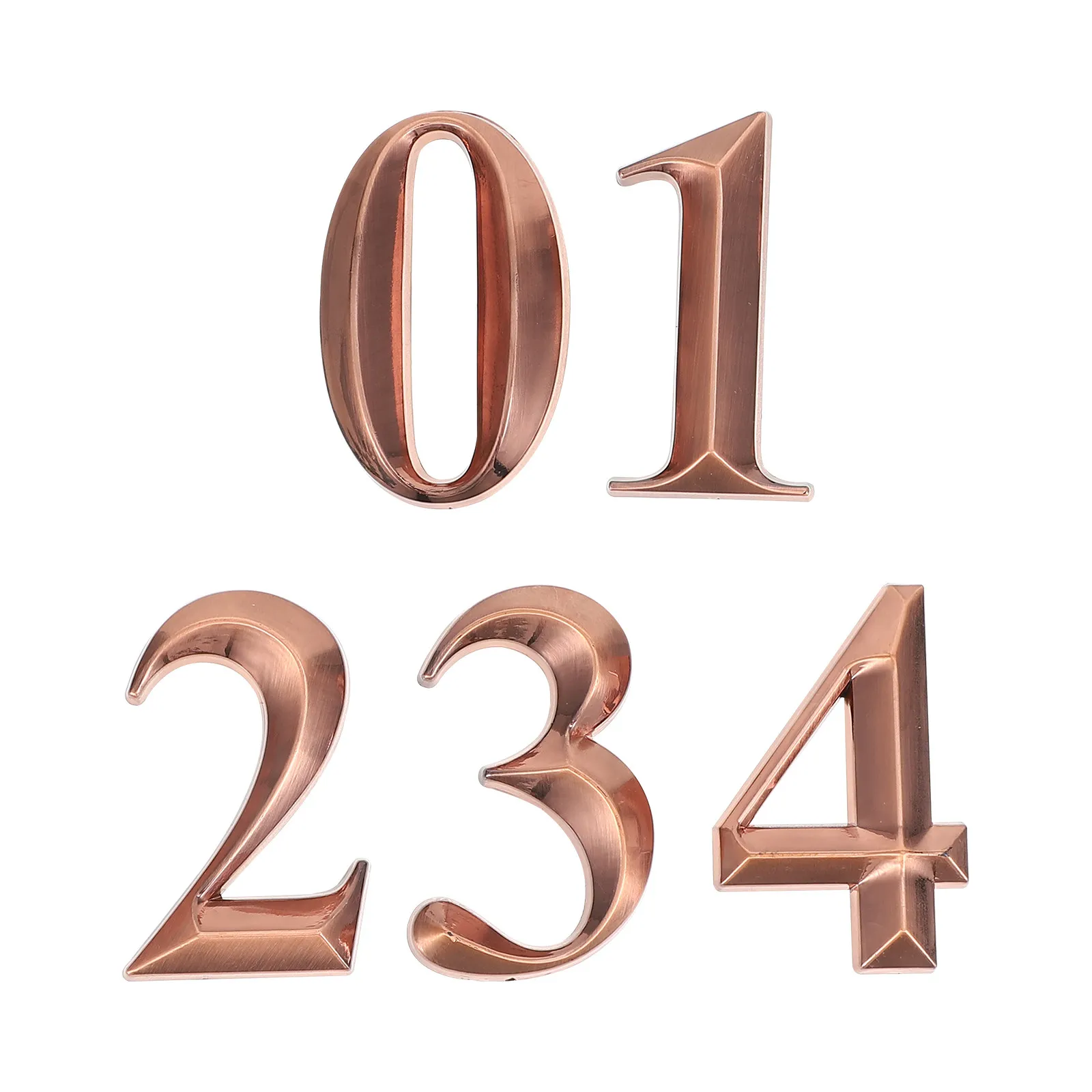 3D Address Number Sign Plaques Decorative Wall Door House Hotel Mailbox Street Corridor Marker Modern Durable Abs Resin Sticker