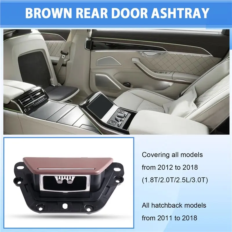 ABJI-Assy For A6 A7 S7 RS7 12- 18 Rear Door Panel Drawer-Style Ashtray L4GD857405A6PS L4GD857405AAY8 1 Pair Accessories Bro