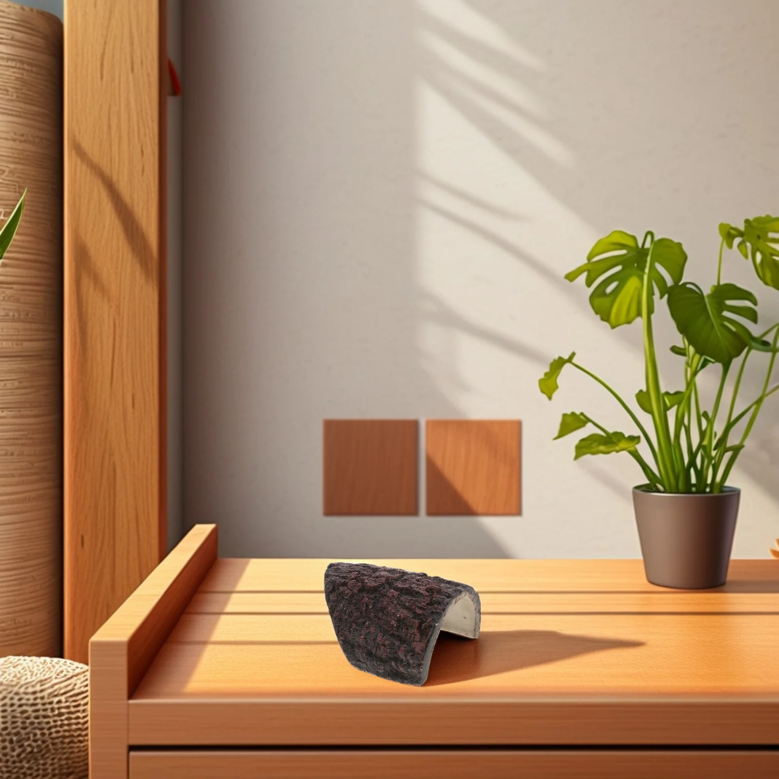 Revestimiento hueco de árbol oculto de cueva de reptil de resina realista para decoración de acuario de pecera de serpiente Gecko de dragón barbudo