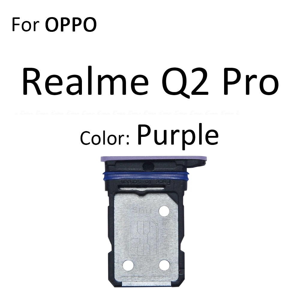 Sim بطاقة قارئ صينية الحاويات مقبس توصيل حامل فتحة محول ل ممن لهم Realme Q2 Q3 برو كرنفال Q2i استبدال أجزاء