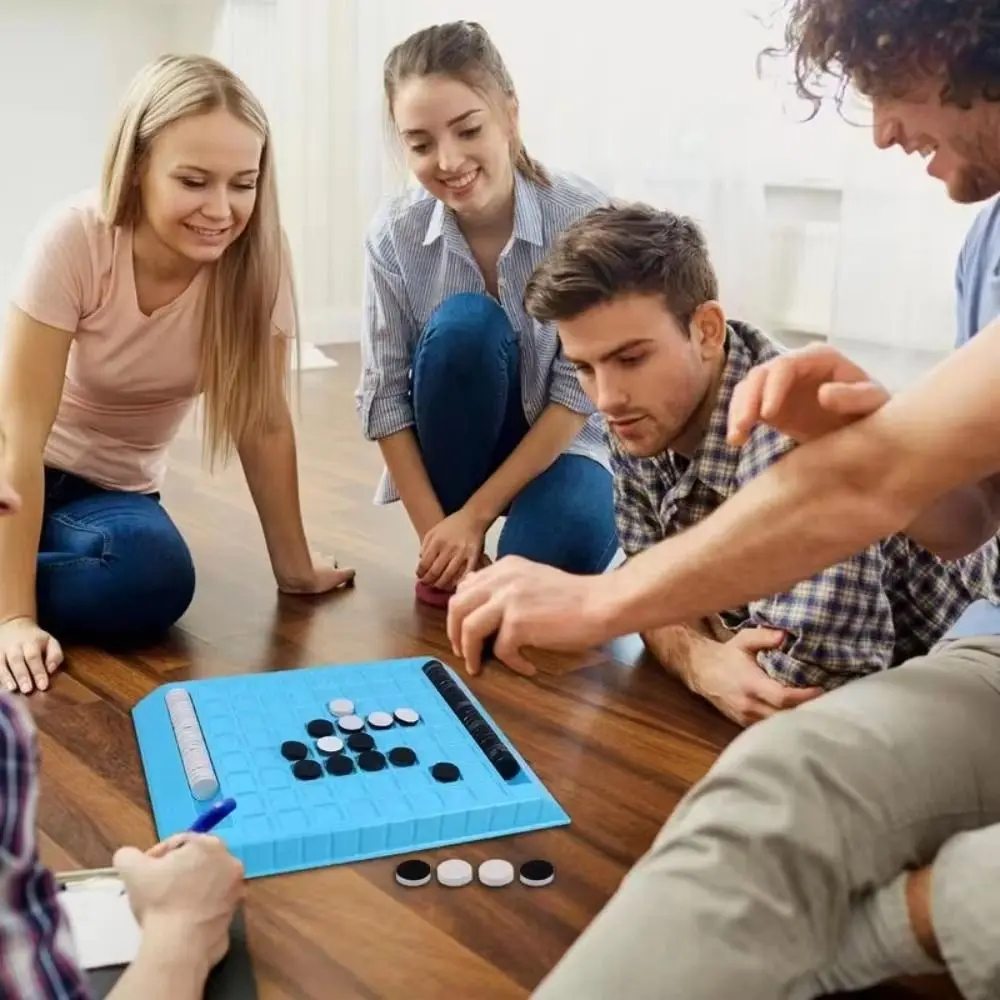 

Tabletop Game Flip Black White Chess Board Touch Flip Portable Kid Overturn Chess Parent-Child Interactive Funny