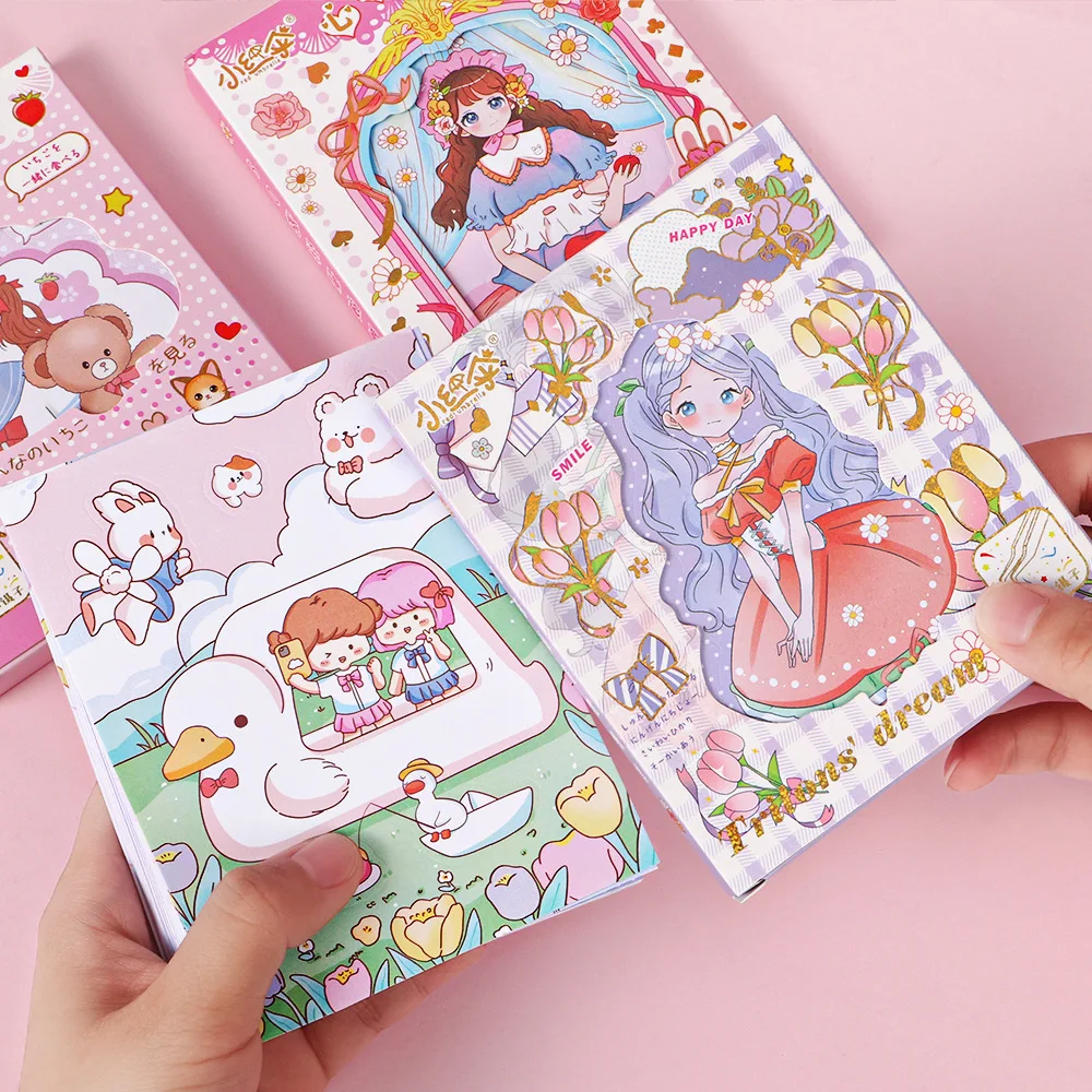 50PCS Hand Account Stickers Children's  Cute Stickers Cartoon Guka  Kawaii Stickers