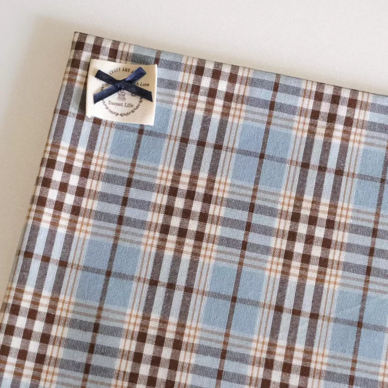 Coffee Blue Cotton Fabric DIY Skirt And Headband Kit for Home Decor Handmade Sewing Craft Material