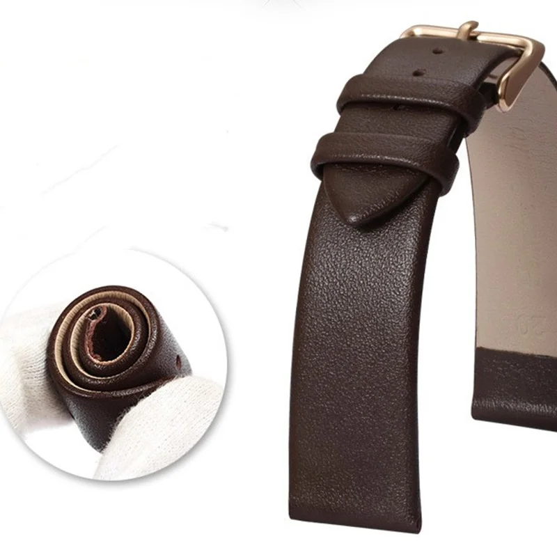 Мягкий ультратонкий кожаный ремешок для часов, браслет для IWC OMEGA, 8 мм 10 мм 12 мм 15 мм 16 мм 17 мм 18 мм 19 мм 20 мм 21 мм 22 мм