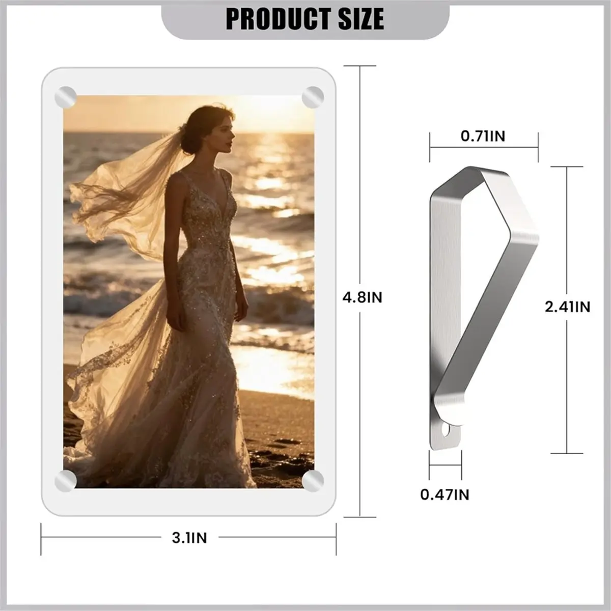 Oct Sale 2Pcs Car Picture Holder, Acrylic Magnetic Car Photo Holder for Sun Visor for Family or Personal Photos