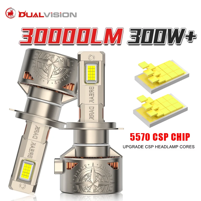 

Лампы для передних фар Dualvision H7, лампы для передних фар H4, H1, H8, H9, H11, HB3, HB4 9005, 9006, 9012, 6000K, 300 Вт, лм