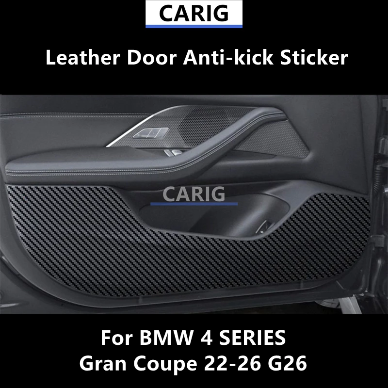 

Для BMW 4 СЕРИИ Gran Coupe 22-26 G26: Кожаные накладки на двери (защита от ударов ногами), аксессуары для модификации и защиты интерьера автомобиля