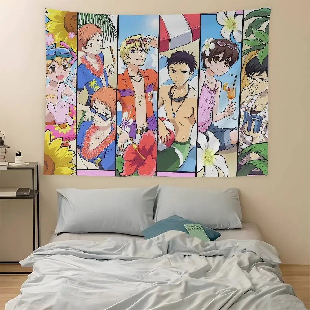Anime Ouran High School Host Club Hanging Bohemian Tapestry Japanese Wall Tapestry Anime Kawaii Room Decor