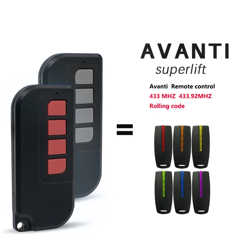 AVANTI Superlift Garage Door Gate Remote Control AVANTI 433.92MHz Rolling Code Transmitter 4 Channel Key Fob - view 2