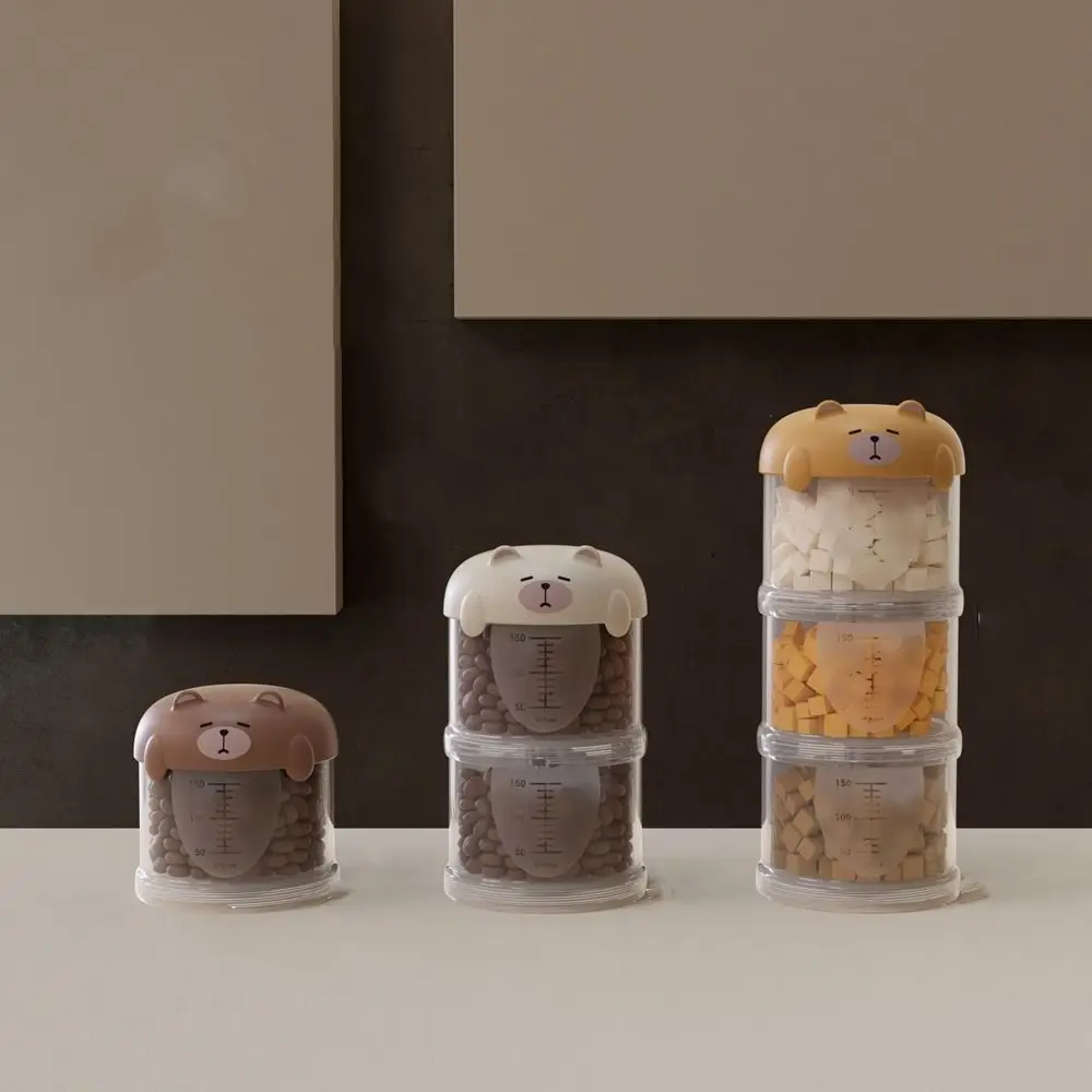 متعددة الوظائف البلاستيك متعدد الطبقات صندوق طعام القط مختومة لطيف الكلب وجبات خفيفة صندوق تخزين مقاوم للرطوبة القط الغذاء دلو للحيوانات الأليفة