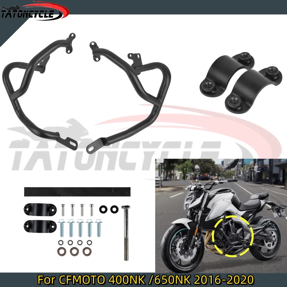 

For CFMOTO 400NK 650NK Motorcycle Highway Stunt Cage Crash Bar Engine Guard Bumper Frame Protector2016-2020Motorbike Accessories