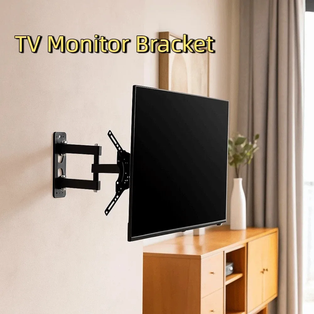 Cantilever Type TV Monitor Bracket Swivel Tilt Rotation Adjustable TV Screen Holder Extendable Arm Heavy Duty TV Frame Support