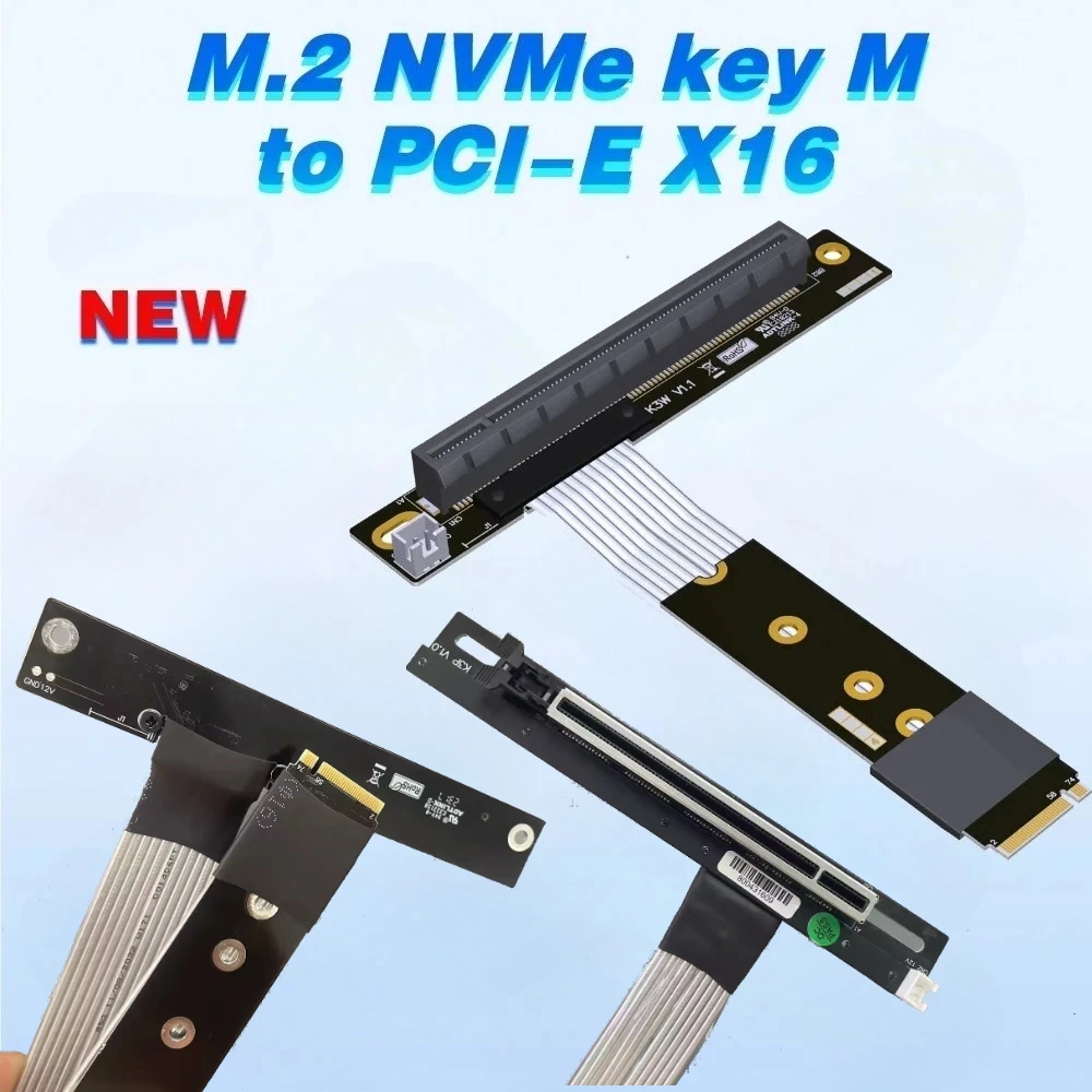 

ADT-Link M.2 NGFF NVMe STX Удлинитель видеокарты материнской платы к PCIE 4,0 x16, 90-градусный поворотный угловой адаптер 16x переходники