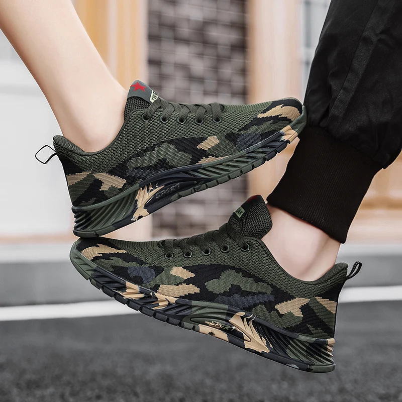 Nuovo 2025 Primavera Camouflage Casual oes per uomini e donne Traspirante Lavoro oes Studente Formazione militare oes Protezione del lavoro