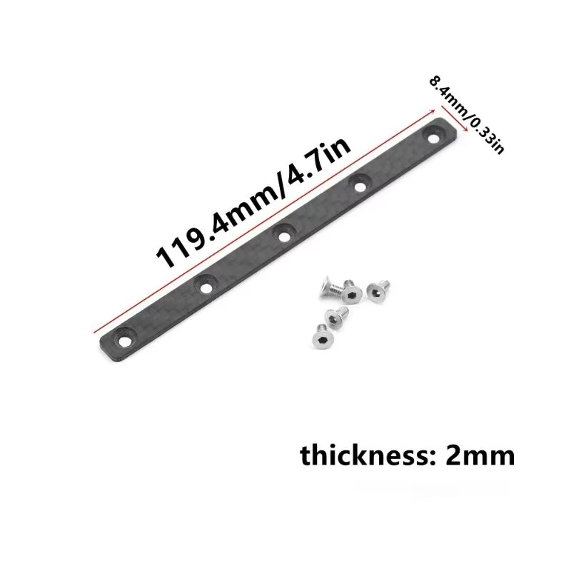 Tamiya TT02 TT-02 1/10 RC Car Carbon Fiber Lower Arm Stopper Plate Kit Off-Road Upgrade Replacement Parts view 2