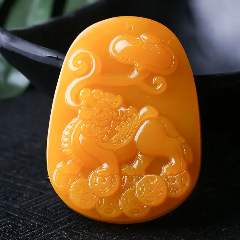 Huanglong Jade Jade Anhänger Hetian Jade Äußere Mongolei Jade Männer und Frauen Topas Jade Jade Anhänger Sicherheit-Segen Karte Penda