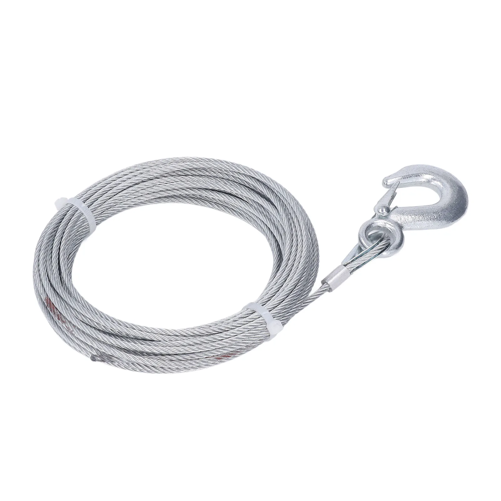 Winch Wire Rope 4mmx12m Cable 2000LBS Strength Stainless Steel Galvanized Replacement