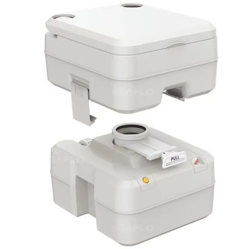 

Intelligent Library Seaflo Portable Folding Toilet For Camping,RV Travel Potty For Boating With Press Flush Pump