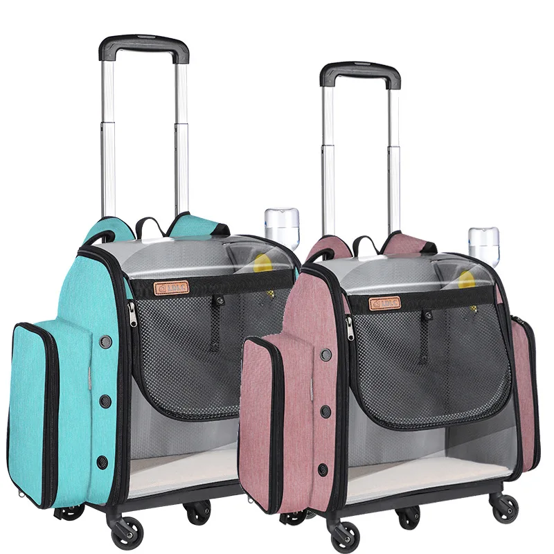 

Folding Pet Trolley Case Oversized Pet Suitcase Travel Portable Luxury RV Cat Bag