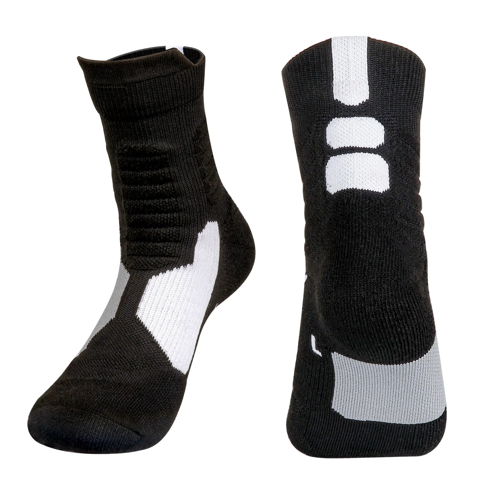 Mens Terry Basketball Socks Cushioned Running Cycling Athletic Sports Crew Socks For Males Size 41 44 EU