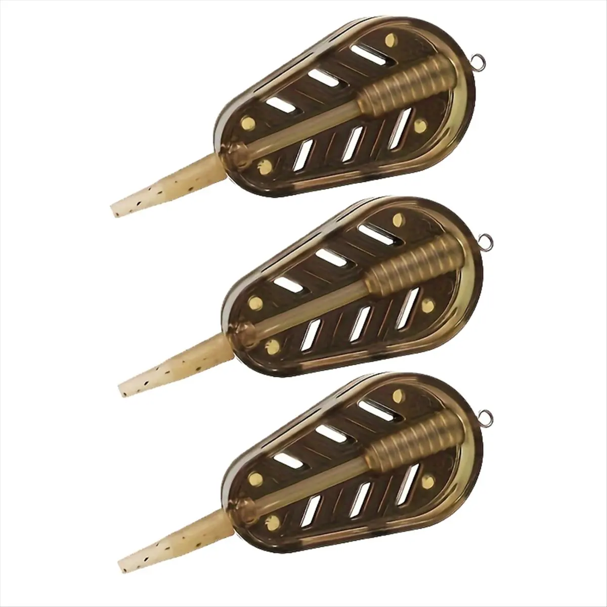 

3-Piece Quick Release Carp Fishing Feeder Set - 40G Bait Cage with Explosion Hooks, Easy Bait Holder for Anglers [cilae-17R]