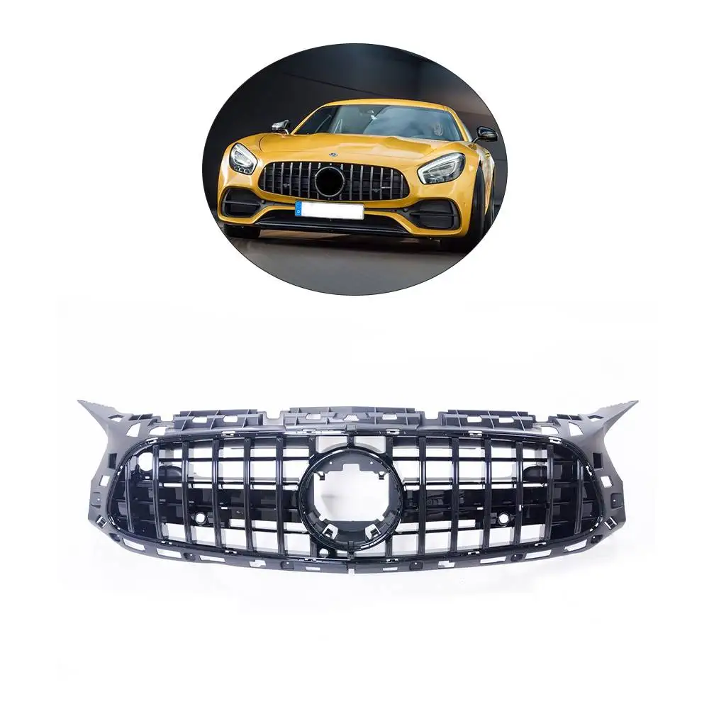 

High Quality Black Front Bumper Grille for Mercedes-Benz C190 AMG GT 2017 Two Door Car High Quality Car Grills