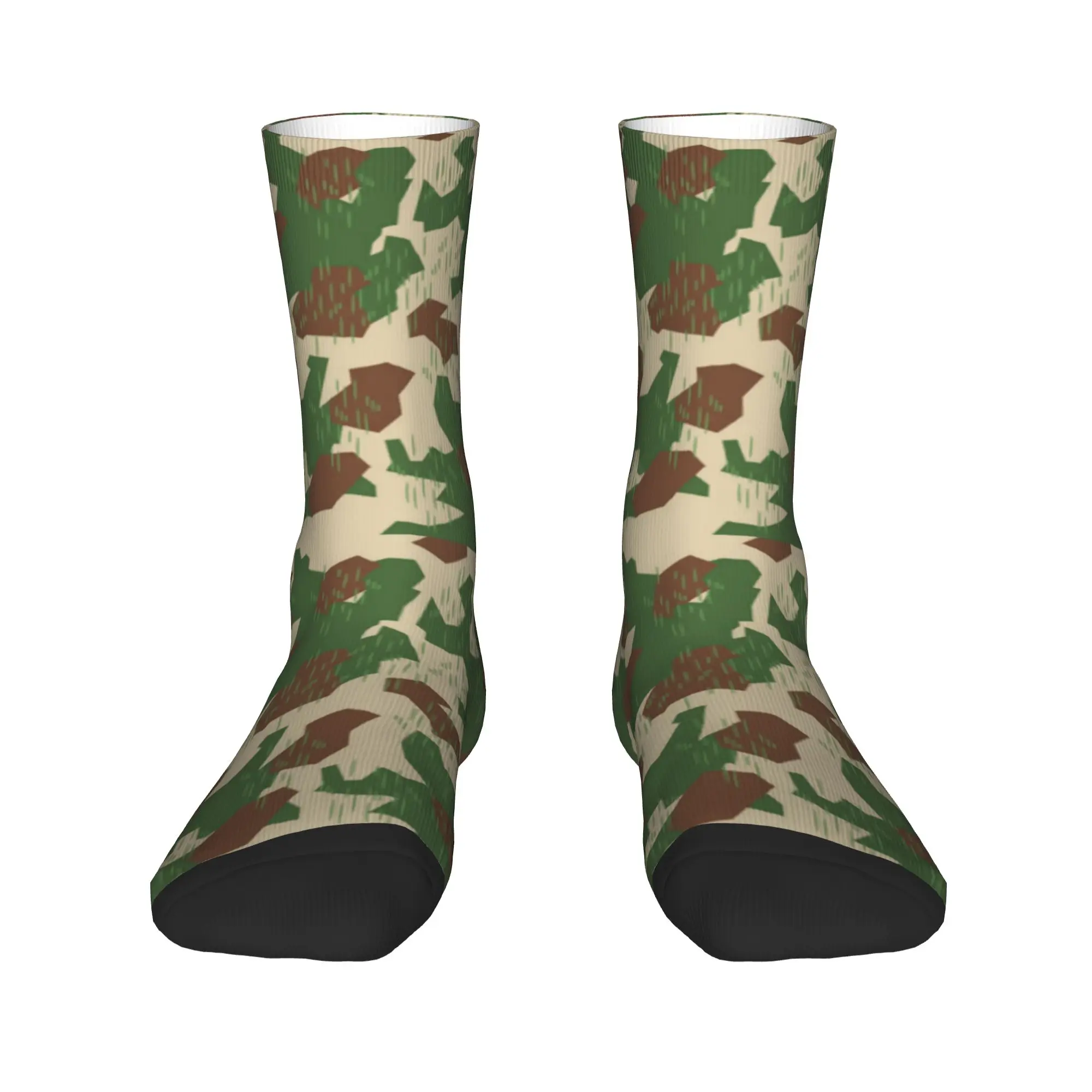 

German Inspired Camo Men's Crew Socks Unisex Fashion Arm Military Camouflage Spring Summer Autumn Winter Dress Socks