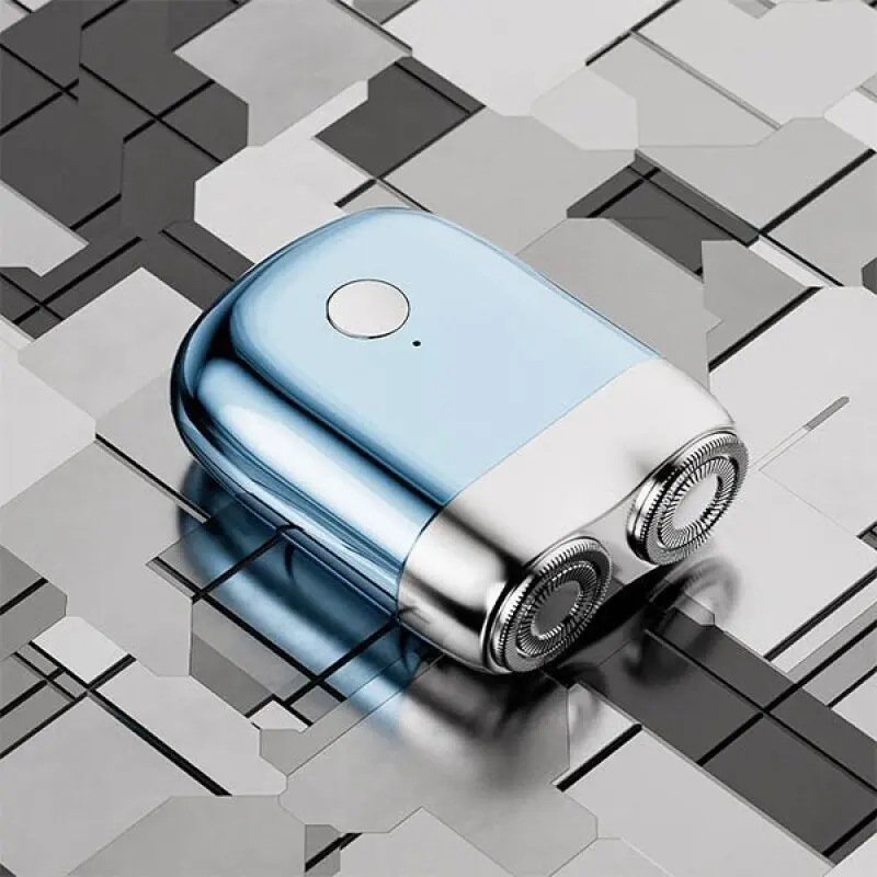 Men's Dual Head Magnetic Suction Electric Shaver TYPE-C Charging Waterproof Portable Electroplated