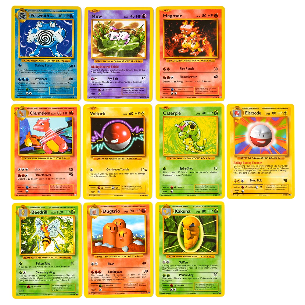 360 szt. Angielskie karty Pokemon TCG: Evolutions Box, karty kolekcjonerskie Pokemon, 36 paczek w pudełku