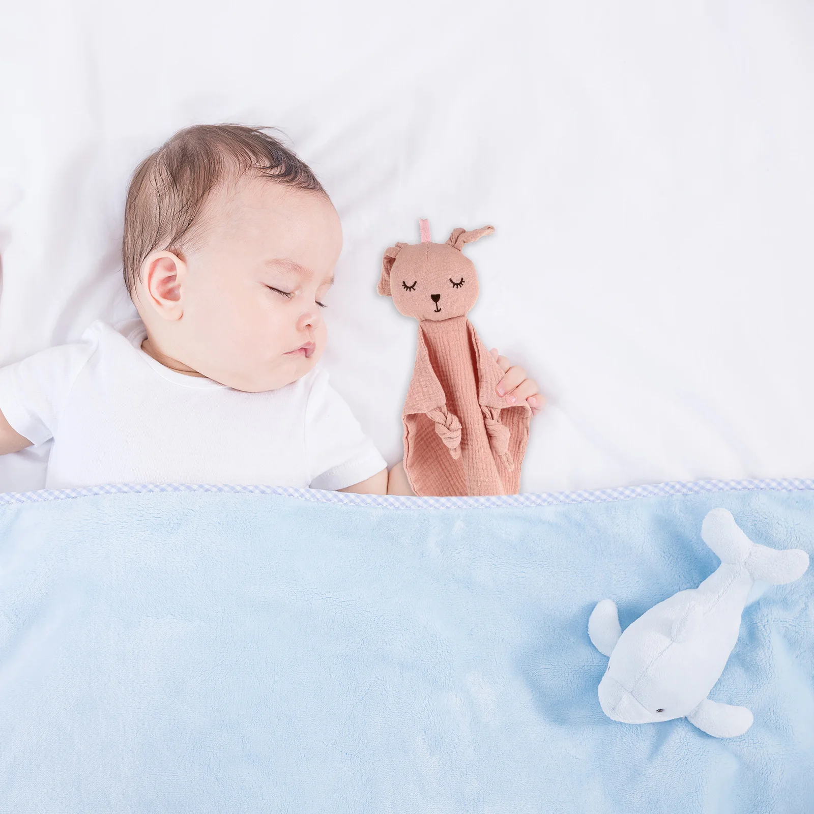 

Baby Soothing Towel Cute Animal Pattern Fine Cotton Material Sensory Play Gift Set for Newborn Baby Shower