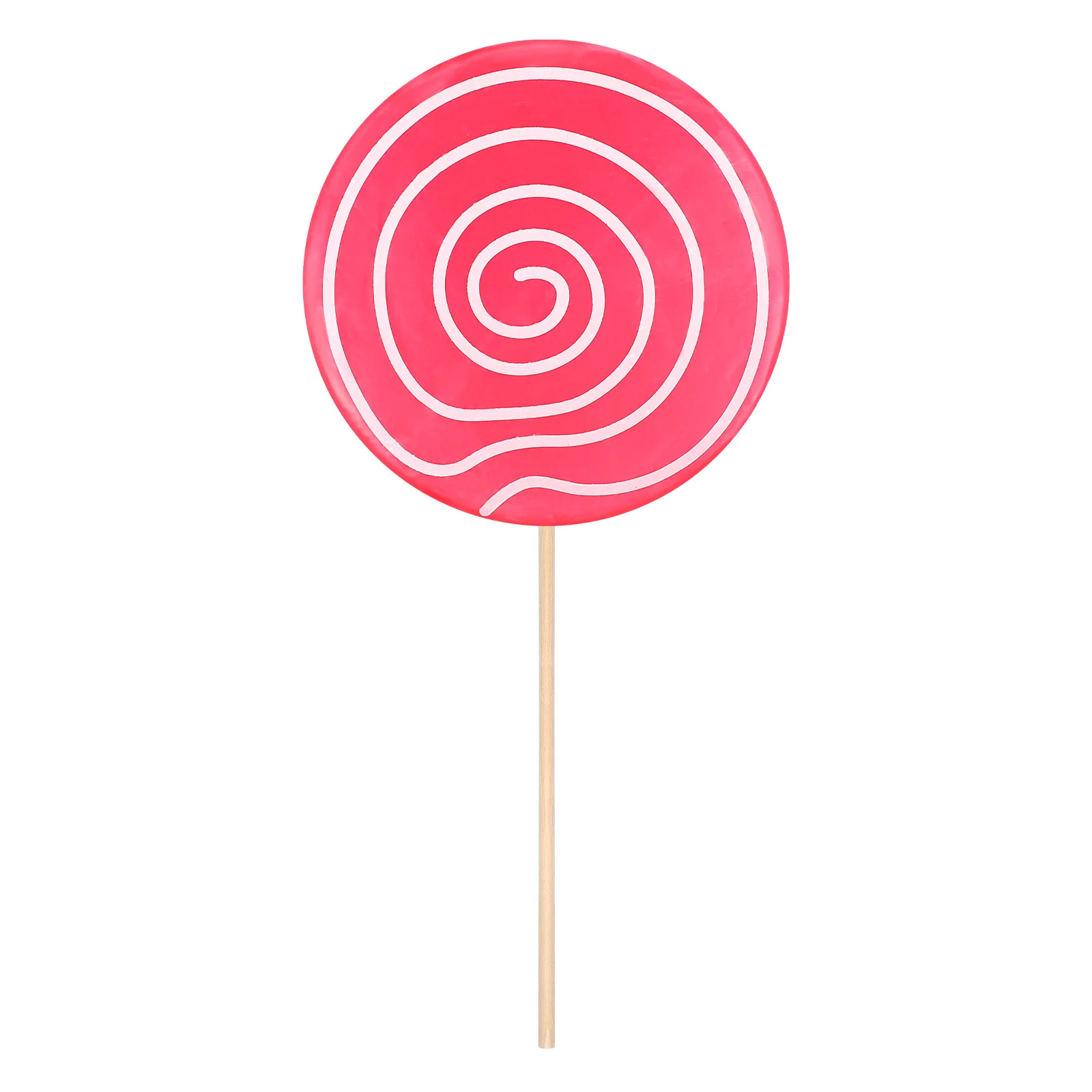 Pink Lollipop Decorations Simulation Candy Large Size Lollipops Shape Ornaments Wooden Fake Model