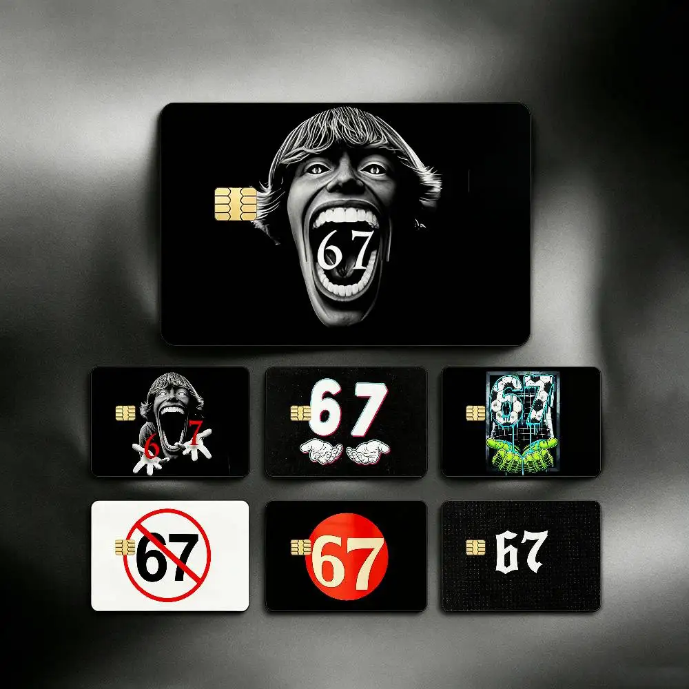 

67 six seven 4pcs 1Set HD Waterproof Card Skins Protective Stickers for Credit Bank Game Cards