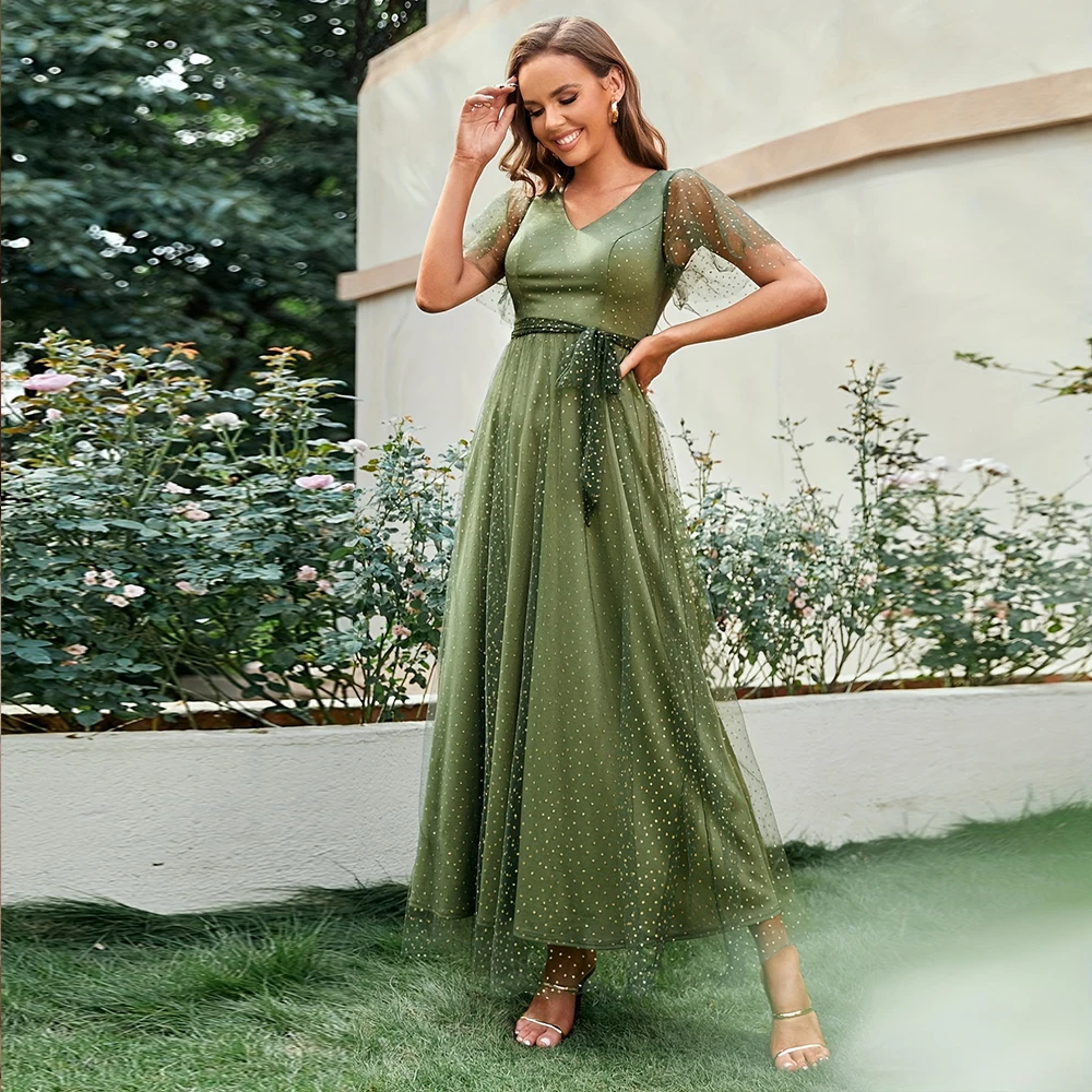 

Customized Beadeing Mother of the Birde Dresses for Weddings Sequins Exquisite Evening Dress Satin Green Long Party Gowns 2026