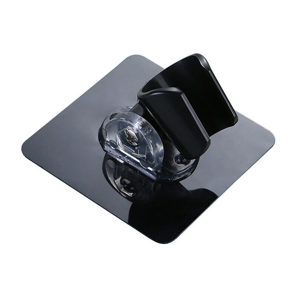 

Bathroom Shower Head Holder Bracket 7.2*7.2cm Black Wall Mount Self-adhesi Suitable For Most Shower Adjustable
