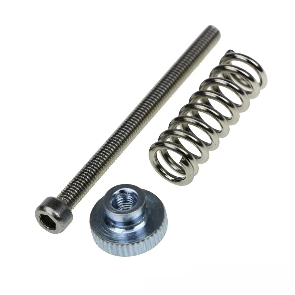 For 3D Printer Platform Leveling Hardware 10Pcs Stainless Steel Screws Compression Springs and Knurled Knobs for Consistency