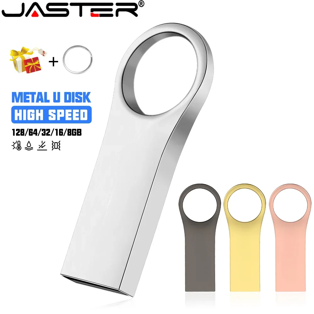 

Free Key Ring USB Flash Drive 128GB Mini Metal Memory Stick 64GB High Speed Pen Drive 32GB Black Waterproof USB Stick 16GB 8GB