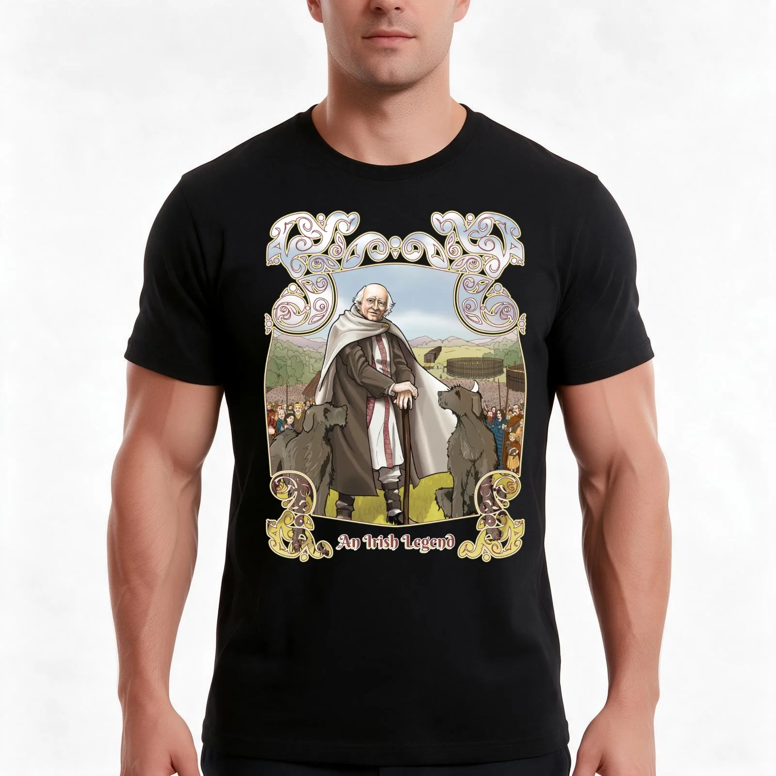 An Irish Legend - Michael D. Higgins T-Shirt, Summer Casual Cotton Tee, Oversized Streetwear Tops, Vintage Graphic Print