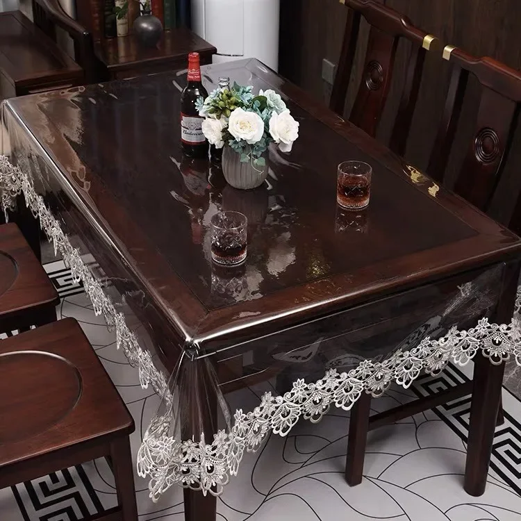 Plastic Table Protection Pad Advanced PVC Clear Tablecloth for Home Decoration Waterproof and Oil Proof Dining Table Cloth Mat