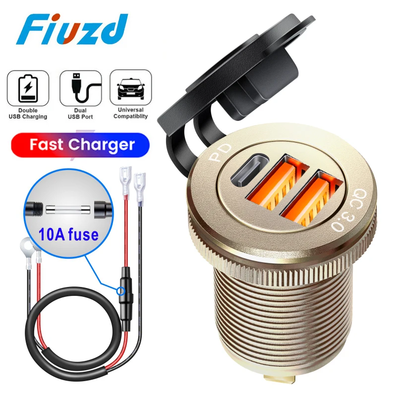 

12v usb ladebuchse car charger fast charging socket USB Outlets tomada usb 12v automotiva car usb charger for Car Boat Marine