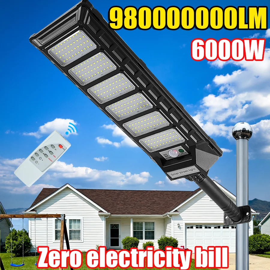 980000000LM Solar LED Lâmpada Poderosa Luz Solar Externa Sensor de Movimento Lâmpada Solar À Prova D 'Água Jardim Rua Lâmpada de Parede