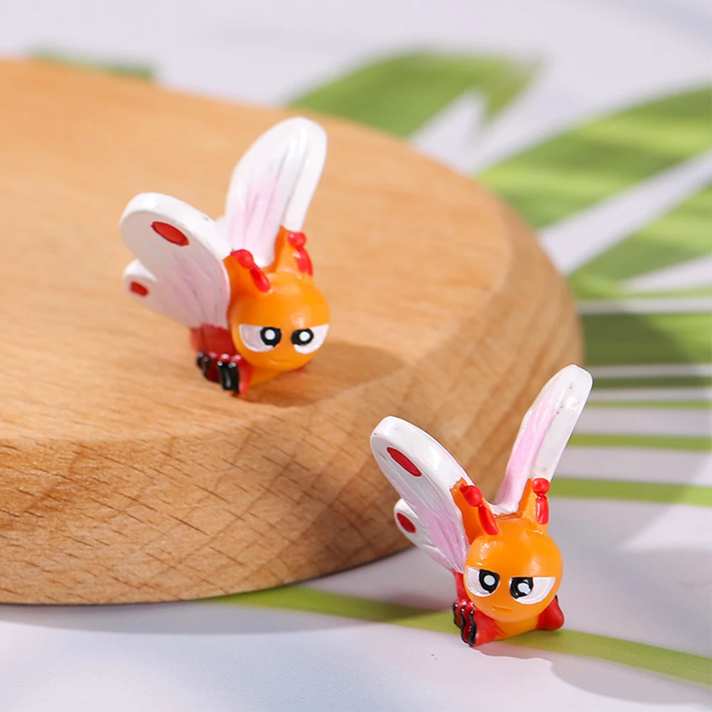 

6pcs Mini Butterflies Figurines Cartoon Decoration Accessories for Mini Garden Desk Top Moss Ornaments Resin Butterfly