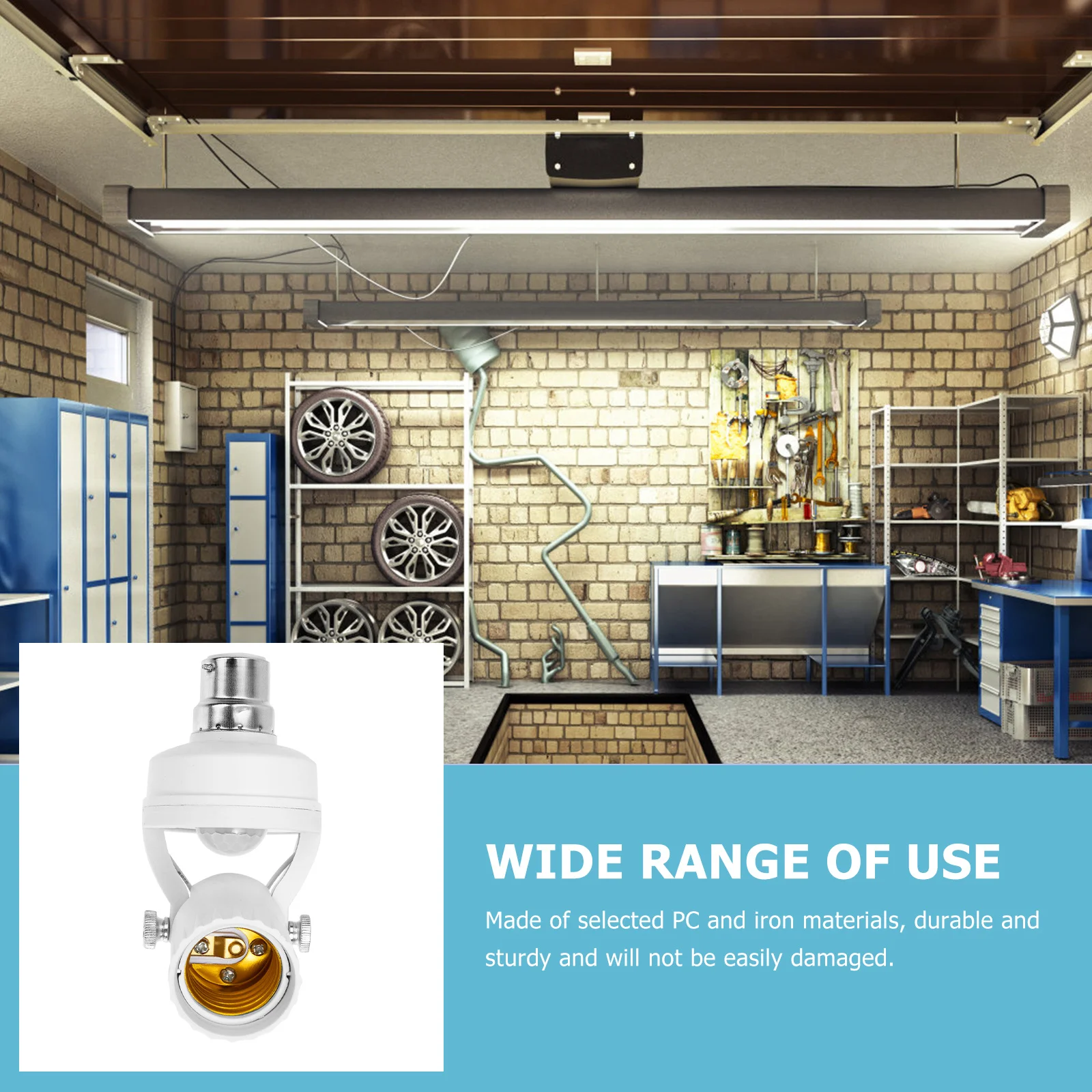 Oprawka lampy z czujnikiem B22, regulowana oprawka z czujnikiem podczerwieni do schodów, korytarza, hotelu, użytku zewnętrznego, wykrywanie obecności człowieka