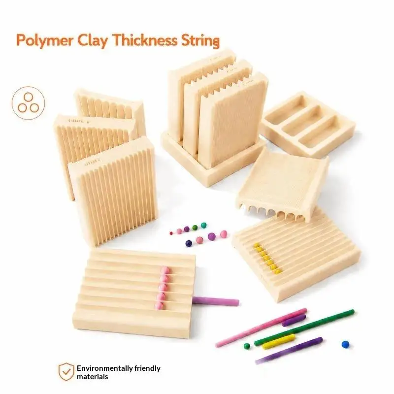 2 in 1 Eco PLA Polymer Clay Strip Ball Roller Mold Double Sided Rolling Tool for Small Batch Handmade Production