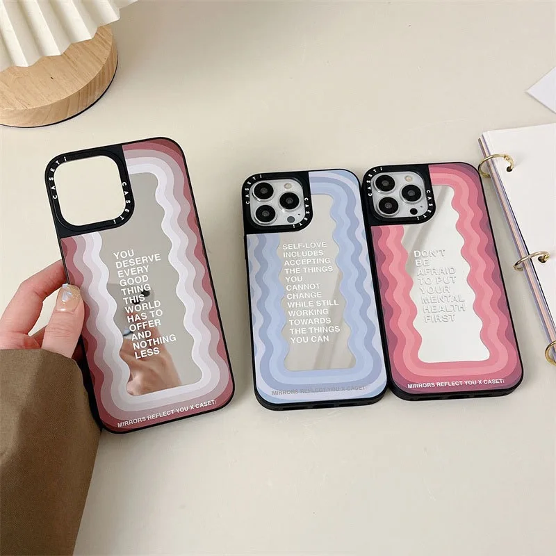 Inspiring Quote For IPhone 15 16 Pro Max Phone Case 14 Pro Trendy Brand 13/12/11 Mirror Lifestyle Accessories