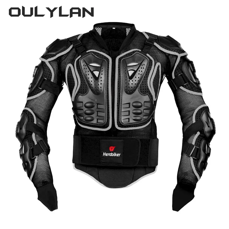 Oulylan NEW Motocross Jacket Men Body Armor Motorcycle Armor Bicycle Racing Jacket Riding Motorbike Moto Protection S-5XL