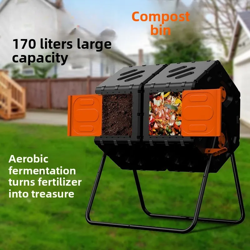 Garden Tipping Bucket Outdoor Garden Compost Bin Organic Fertilizer Food Waste Leaf Compost Bucket