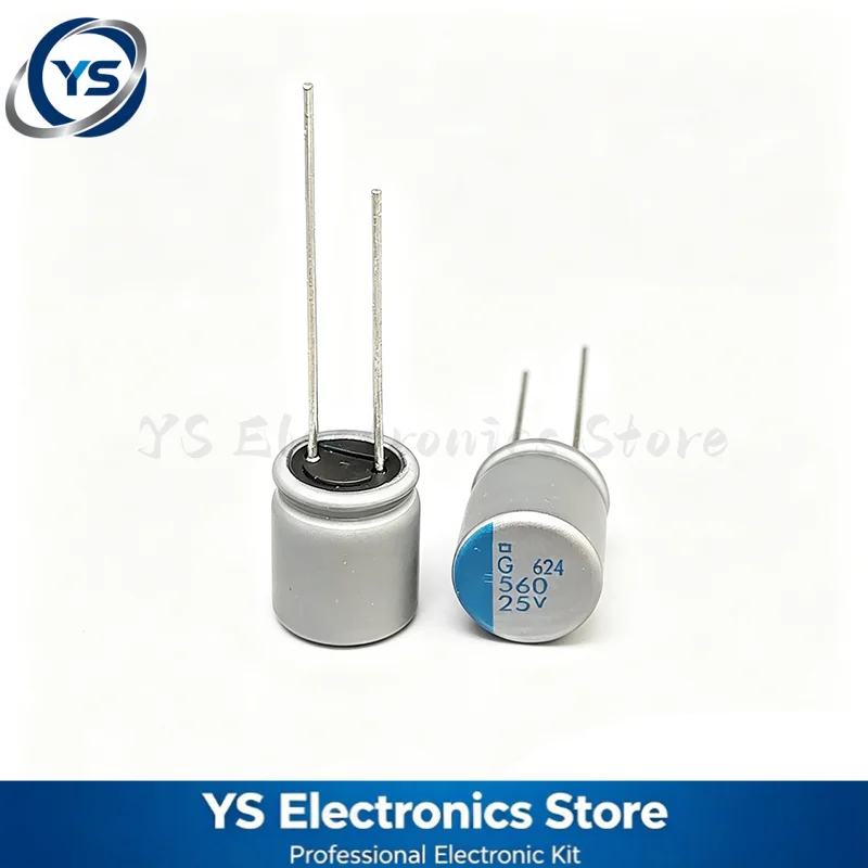 5pcs/lot Nippon PSG Series 560UF25V 10X11.5MM NCC Conductive Polymer Aluminum Solid Capacitors APSG250ELL561MJB5S 25V 560UF 20%