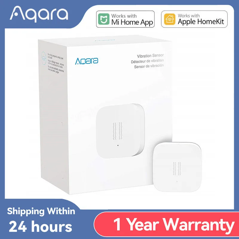 Aqara Vibration Sensor Zigbee Wireless Mini Glass Break Detector for Alarm System and Smart Home Automation Apple HomeKit