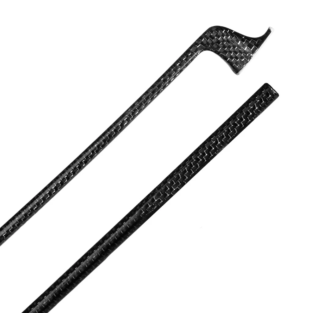 Advanced Unfinished Silver Braided Carbon Fiber Cello Bow Stick Rod For 4/4 3/4 1/2 1/4 1/8 Size Cello Bow Makers DIY Cello